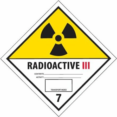 BSC PREFERRED 4 x 4'' - ''Radioactive III'' Labels S-13849